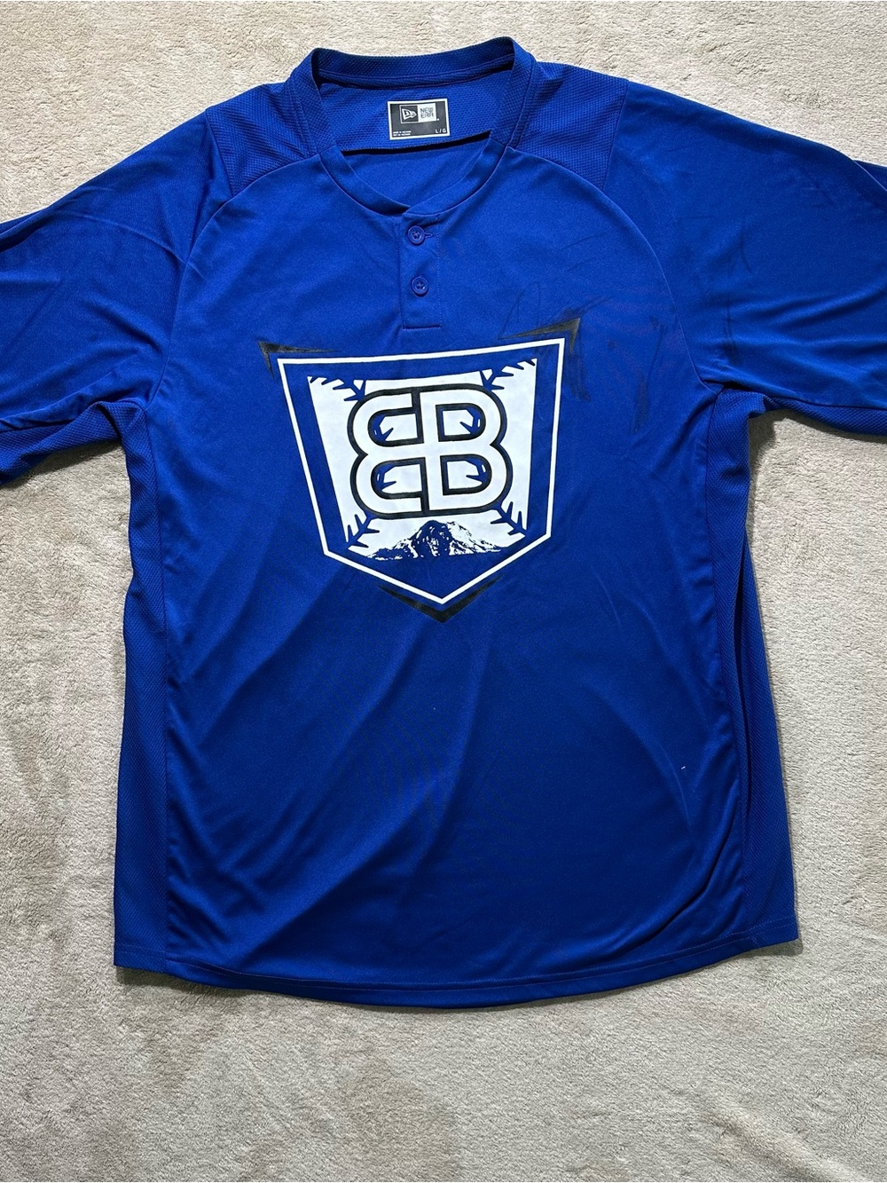 New Era Men’s Large Blue BB #54 Baseball Jersey